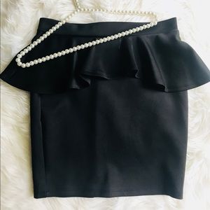 Mini Peplum Black